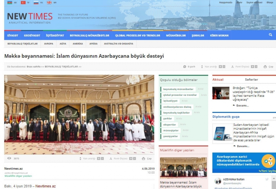 Məkkə bəyannaməsi: İslam dünyasının Azərbaycana böyük dəstəyi