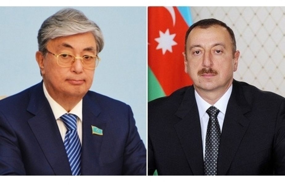 الرئيس إلهام علييف يتصل هاتفيا برئيس كازاخستان المنتخب