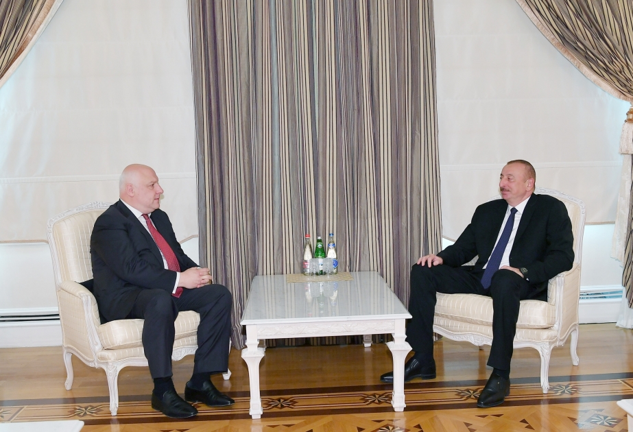 OSZE-PA Präsident von Präsident Ilham Aliyev zum Gespräch empfangen VIDEO