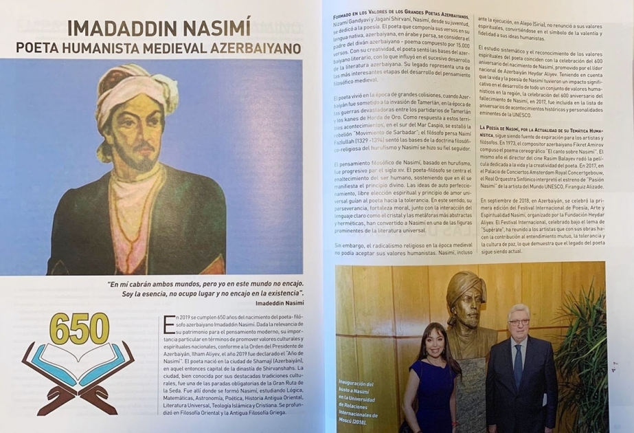 El ensayo emitido en la revista española sobre Imameddín Nasimí