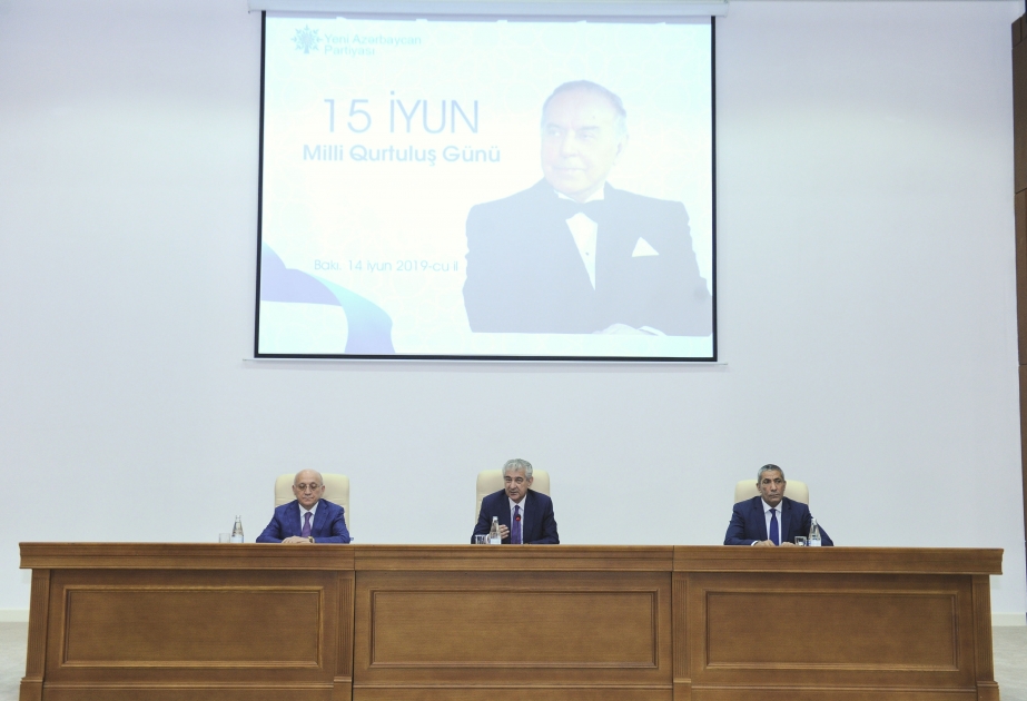 Yeni Azərbaycan Partiyasında 15 iyun - Milli Qurtuluş Gününə həsr olunan tədbir keçirilib