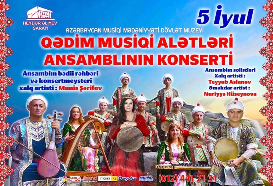 Qədim Musiqi Alətləri Dövlət Ansamblı konsert proqramı ilə çıxış edəcək