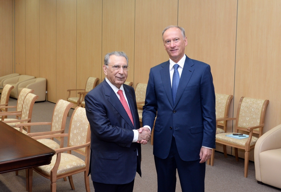 Le chef de l’Administration présidentielle Ramiz Mehdiyev s’est entretenu avec le secrétaire du Conseil de sécurité russe Nikolaï Patrouchev