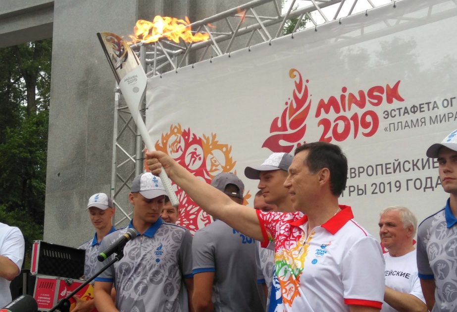 Flamme der 2. Europaspiele wird bis zum Stadion "Dinamo" 7700 km zurückgelegt haben