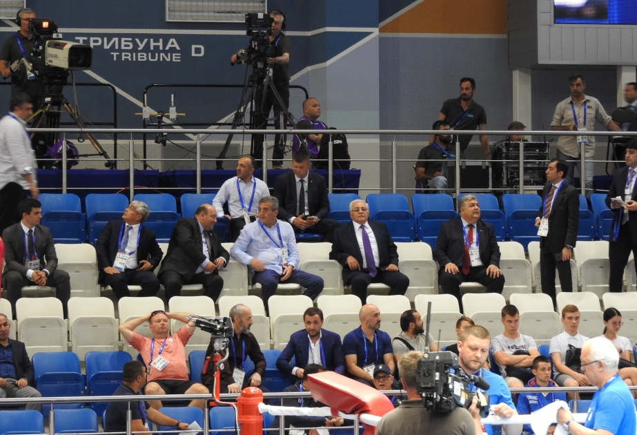 Parliament Speaker watches Azerbaijani boxer`s bout at 2nd European Games