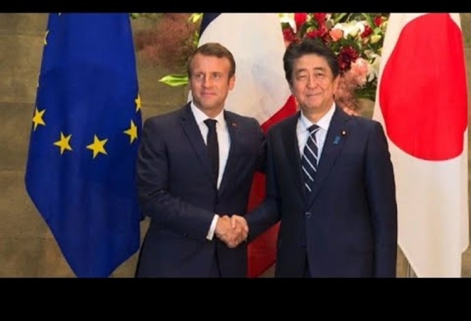 G20 sammiti ərəfəsində Baş Nazir Şinzo Abe ilə Prezident Emmanuel Makronun görüşü olub