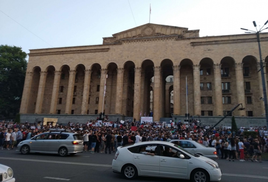 Tbilisidə yeni etiraz aksiyası başlayıb