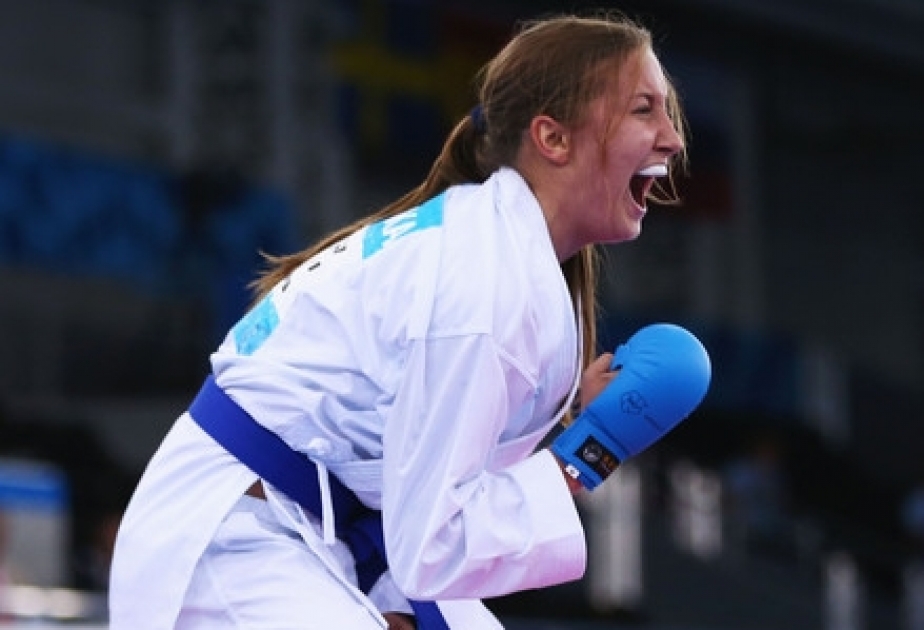 İrina Zaretska “Minsk 2019”da karate yarışlarının yarımfinalına yüksəlib