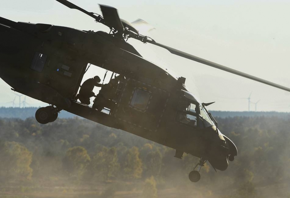 Almaniyada hərbi helikopter qəzaya uğrayıb