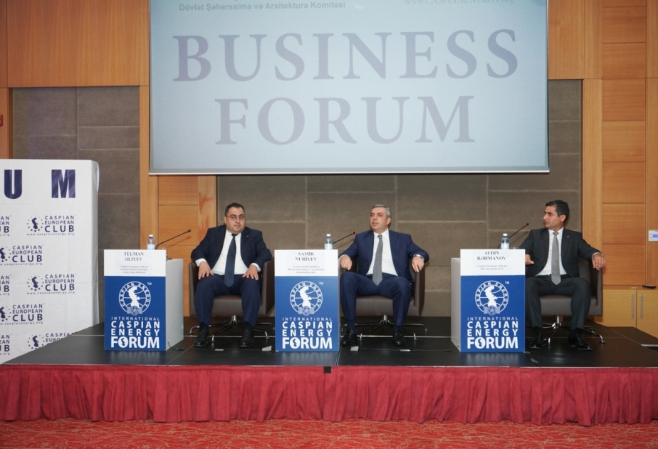 Chairman of State Committee for Urban Planning and Architecture meets with Caspian European Club members