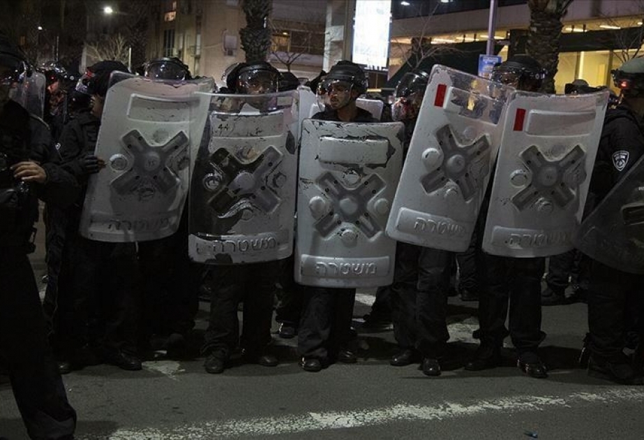 İsraildə etiraz aksiyası zamanı 111 polis əməkdaşı xəsarət alıb