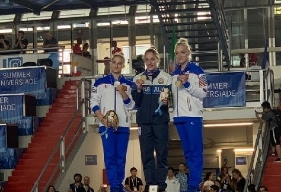 Наша гимнастка Марина Некрасова на XXX летней Универсиаде завоевала для Азербайджана первую золотую медаль