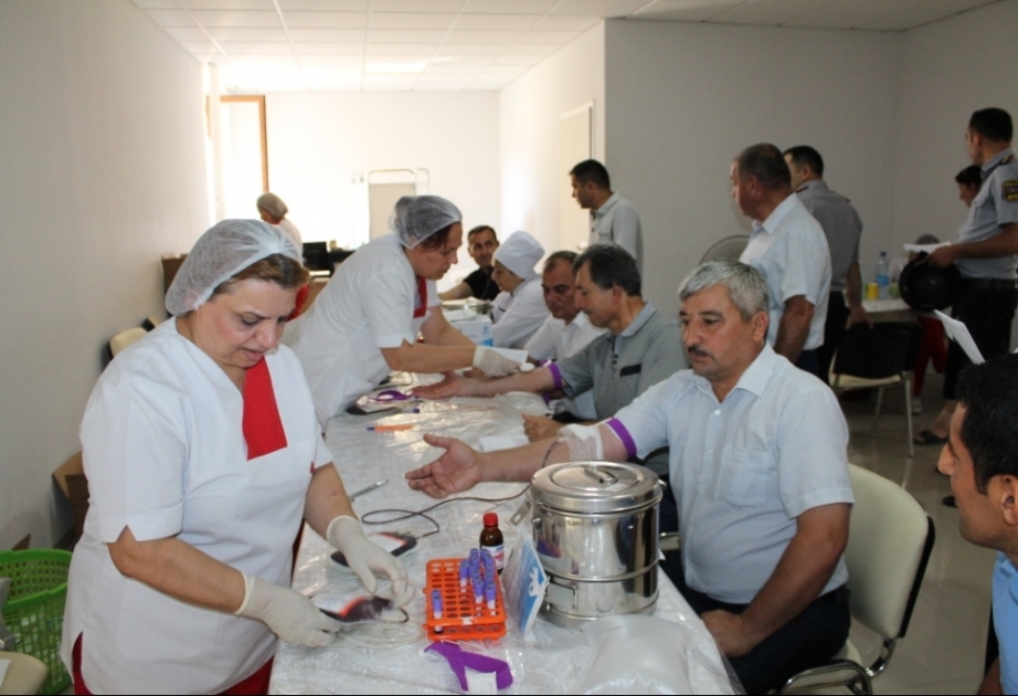 Masallıda keçirilən humanitar aksiyada 206 nəfər könüllü qan verib