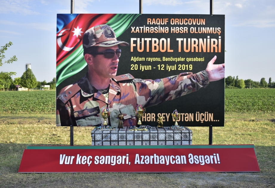 Şəhid zabit Raquf Orucovun xatirəsinə həsr olunan futbol turniri başa çatıb