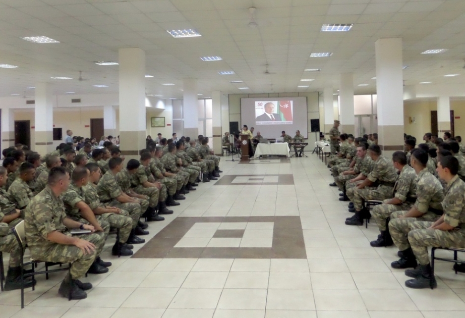 Ulu Öndərin respublika rəhbərliyinə gəlişinin 50-ci ildönümü ilə əlaqədar Azərbaycan Ordusunda silsilə tədbirlər keçirilib