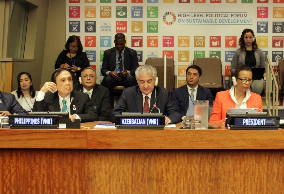 Azerbaiyán, como primer país de la región y en el espacio de la CEI, presentó por segunda vez el Informe Nacional Voluntario al Foro Político de Alto Nivel de las Naciones Unidas