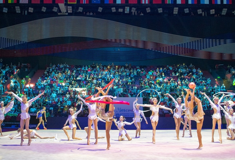 Moskvada yuniorlar arasında Bədii gimnastika üzrə dünya birinciliyinin açılış mərasimi keçirilib