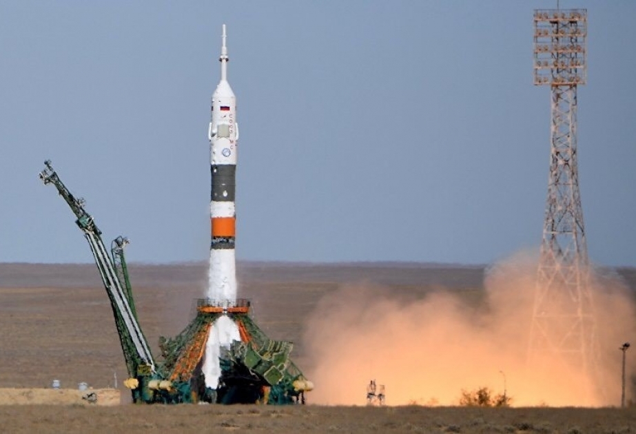 El lanzamiento de la nave Soyuz desde el cosmódromo de Baikonur
