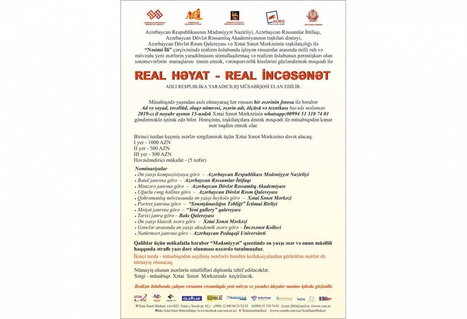 “Real həyat -real incəsənət” müsabiqəsi davam edir