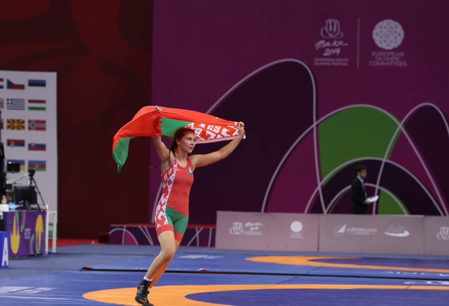 Belaruslu qadın güləşçi XV Avropa Gənclər Olimpiya Festivalında qızıl medala sahib olub