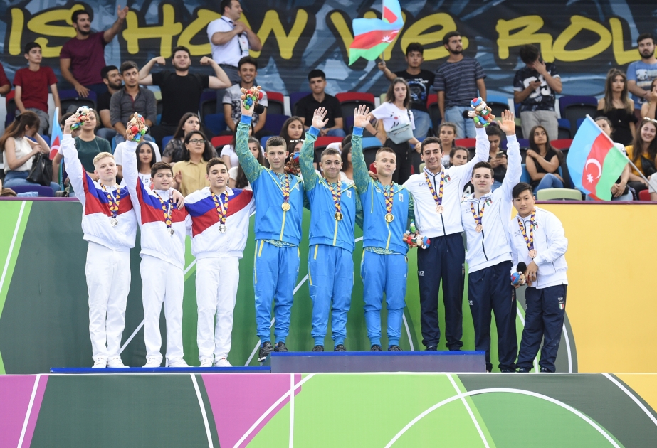 “Bakı 2019”: Ukrayna millisi idman gimnastikası üzrə komanda yarışlarının qalibi olub