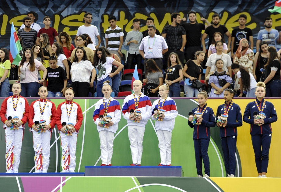 “Bakı 2019”: Rusiya millisi idman gimnastikası üzrə komanda yarışlarının qalibi olub