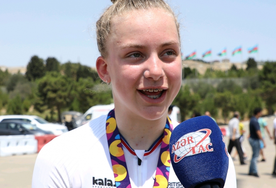 Velosiped idmanı üzrə yarışların qızıl mükafatçısı Zoe Bakstedt:Bakıda qızıl medal qazandığıma sevinirəm