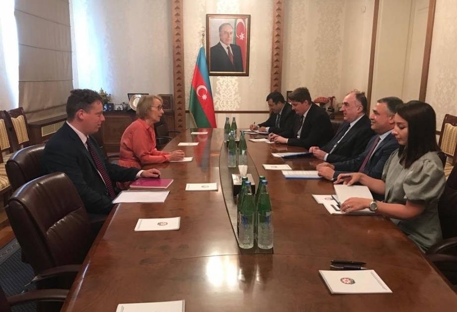 Canciller azerbaiyano se reúne con la embajadora saliente del Reino Unido en Azerbaiyán