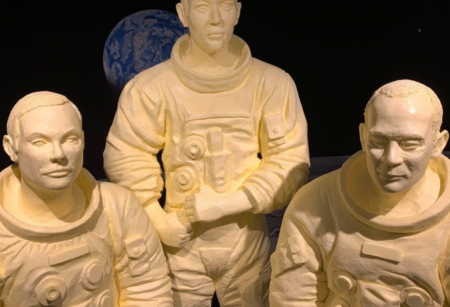 ABŞ-da “Apollon-11” ekipajı üzvlərinin kərə yağından heykəlləri hazırlanıb