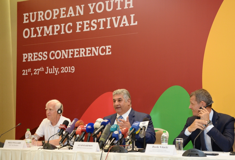 XV Avropa Gənclər Yay Olimpiya Festivalının Əməliyyat Komitəsinin sonuncu mətbuat konfransı keçirilib VİDEO