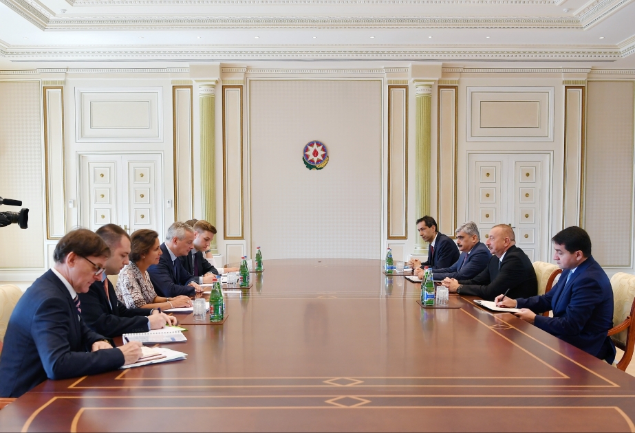 President Ilham Aliyev received delegation led by French minister of economy and finance VIDEO