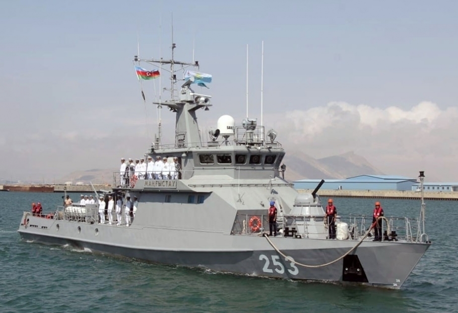 Kazakhstan`s warship arrives in Baku