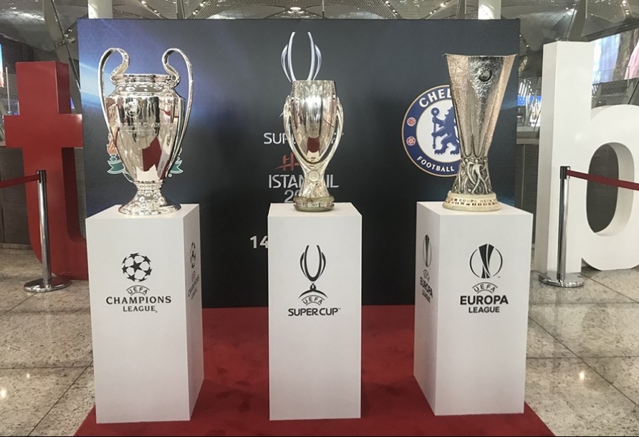 Avropanın futbol üzrə klub turnirlərinin kubokları İstanbul hava limanında nümayiş etdirilir