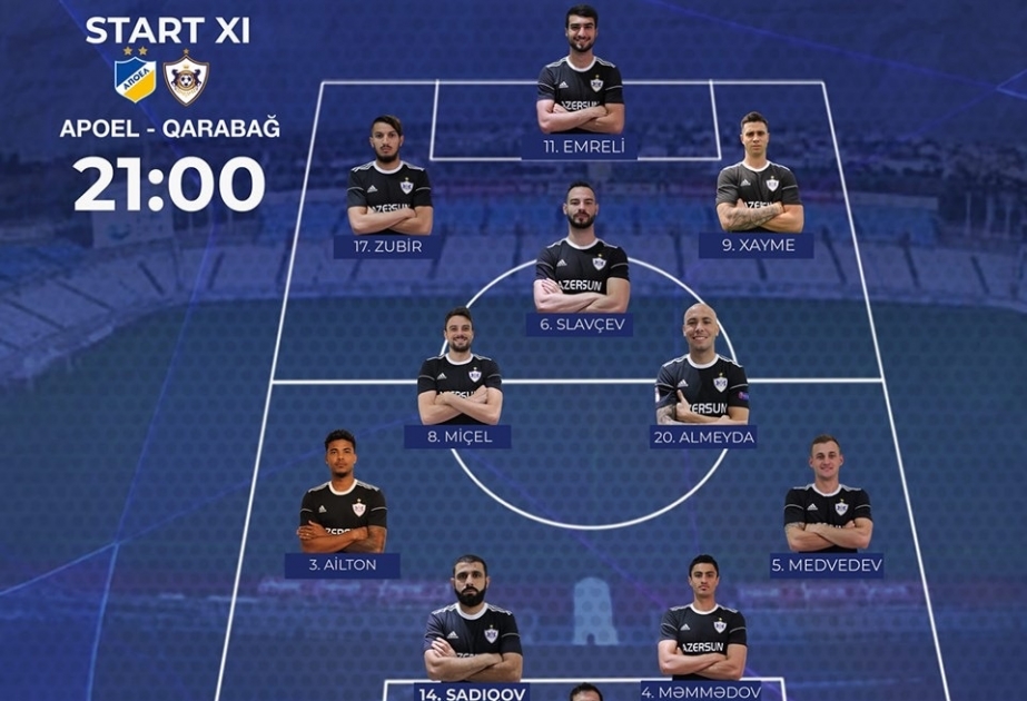 APOEL və “Qarabağ” komandalarının start heyətləri açıqlanıb