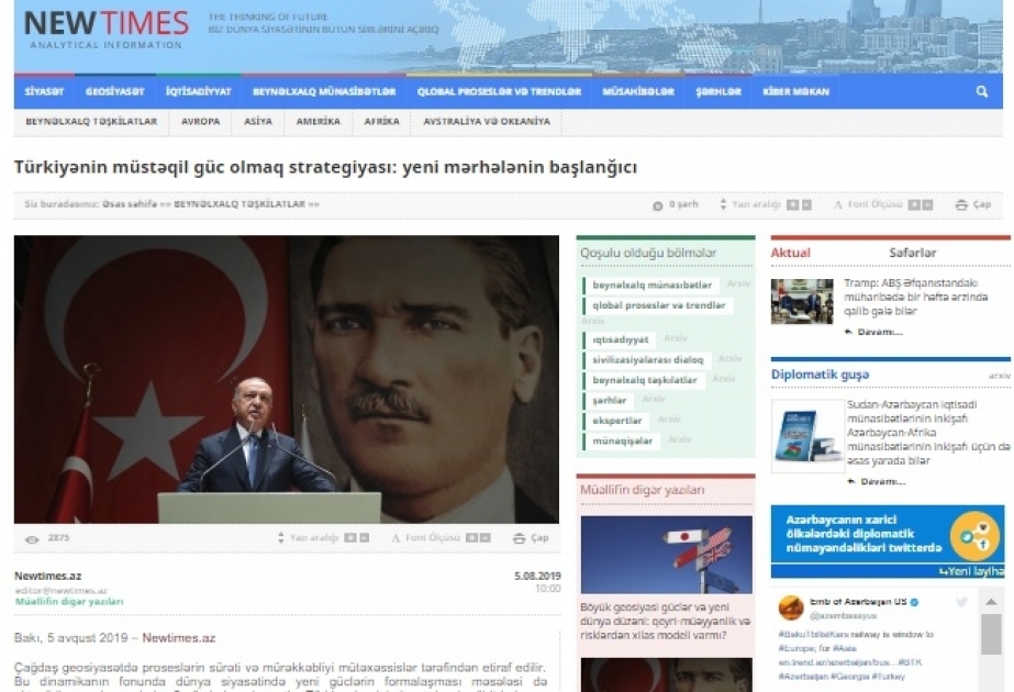 Türkiyənin müstəqil güc olmaq strategiyası: yeni mərhələnin başlanğıcı