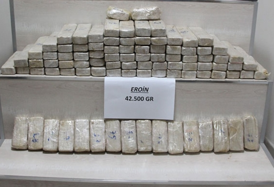 Türkiyədə xarici ölkə vətəndaşından 42,5 kiloqram heroin aşkarlanıb