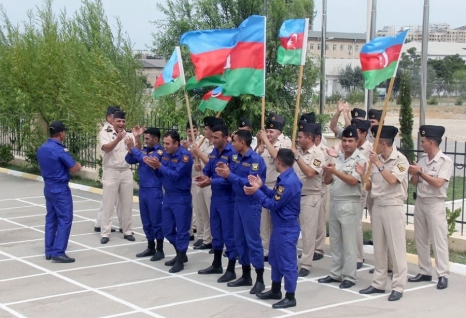 Azerbaijani military seamen win “Water inflow control on a coastal training complex” episode