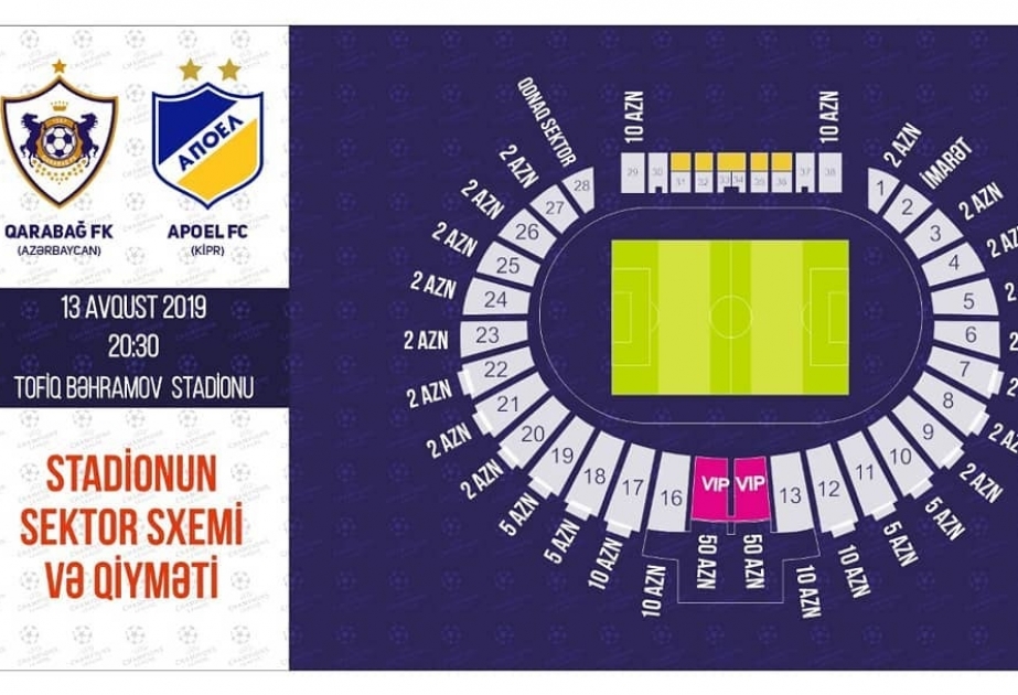 “Qarabağ” – “APOEL” oyununa 8 min bilet satılıb