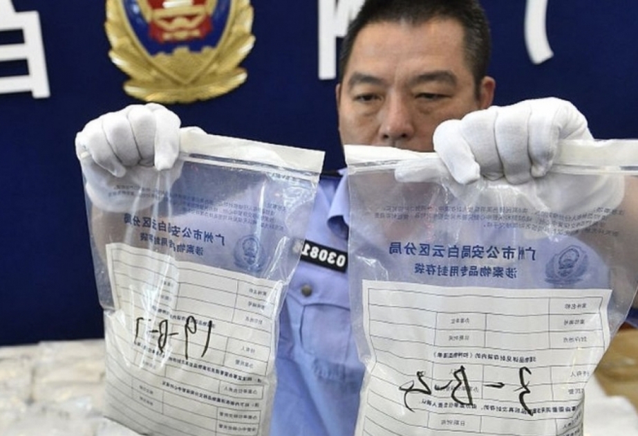 Çin polisi 123,8 kiloqram narkotik vasitə müsadirə edib