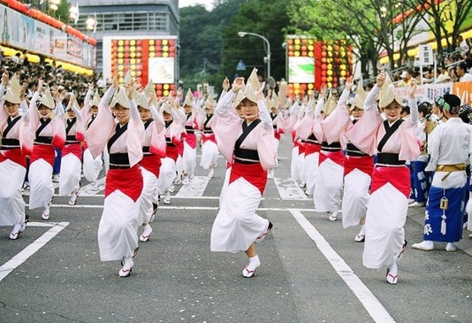 Yaponiyanın Tokuşima şəhərində “Ava Odori” rəqs festivalı başlayıb