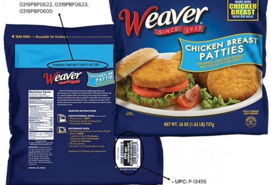 “Tyson Foods” minlərlə kiloqram dondurulmuş toyuq kotletini geri çağırıb