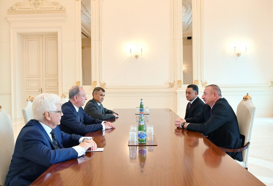 President Ilham Aliyev received delegation led by secretary of Russian Security Council VIDEO