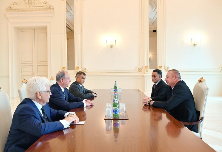 Ilham Aliyev recibió a una delegación encabezada por el Secretario del Consejo de Seguridad de Rusia