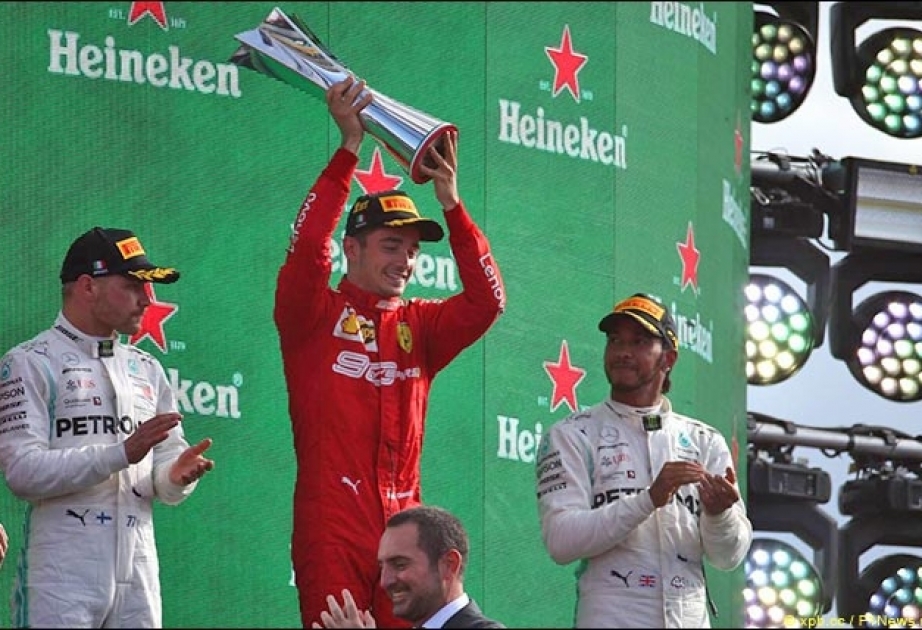 “Ferrari”nin pilotu Şarl Lekler Formula 1 üzrə İtaliya Qran-Prisinin qalibi olub