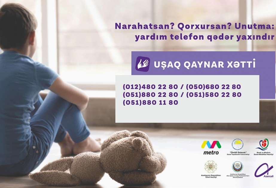 ®  “Azercell”in dəstəklədiyi “Uşaq Qaynar Xətt” xidmətinə yay aylarında 1547 müraciət daxil olub