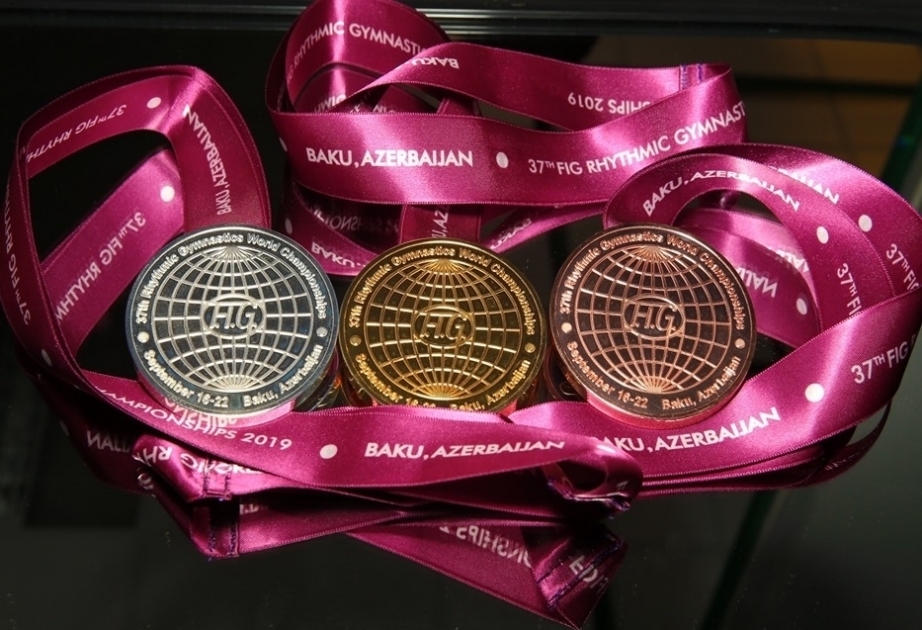 Presentaron las medallas del 37º Campeonato Mundial de Gimnasia Rítmica que se celebrará en Bakú