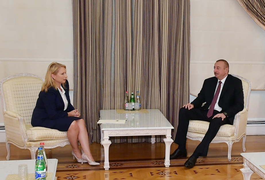 Ilham Aliyev recibió a la ministra de Economía y Desarrollo Sostenible de Georgia