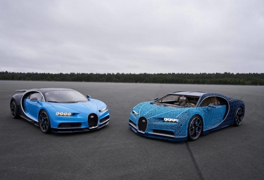 “Lego” detallarından natural ölçüdə yığılmış “Bugatti” avtomobili Budapeştə gətirilib