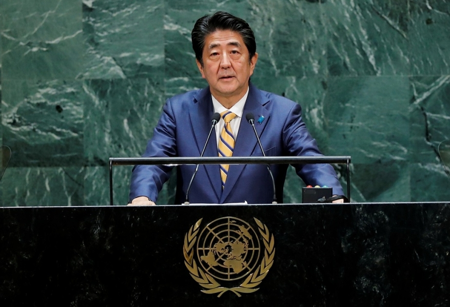Şinzo Abe BMT-nin Baş Məclisindəki çıxışında KXDR və Səudiyyə Ərəbistanı ilə bağlı ölkəsinin mövqeyini açıqlayıb