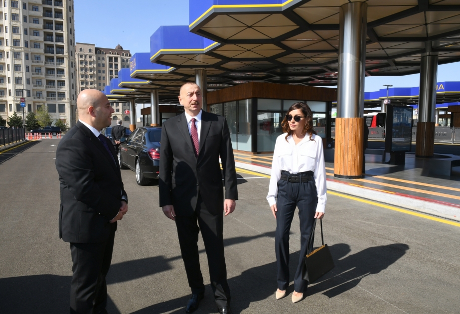 Transport- und Austauschzentrum “Koroghlu“ der Transportagentur Baku eröffnet  Präsident Ilham Aliyev und First Lady Mehriban Aliyeva nahmen an der Eröffnungsfeier teil VIDEO